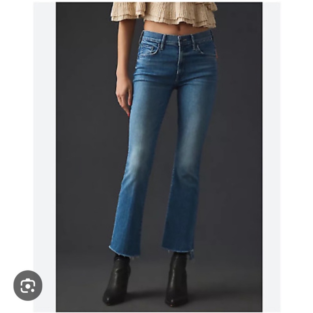 Mother denim the insider crop step fray jeans “sorry I’m staring “ size 27